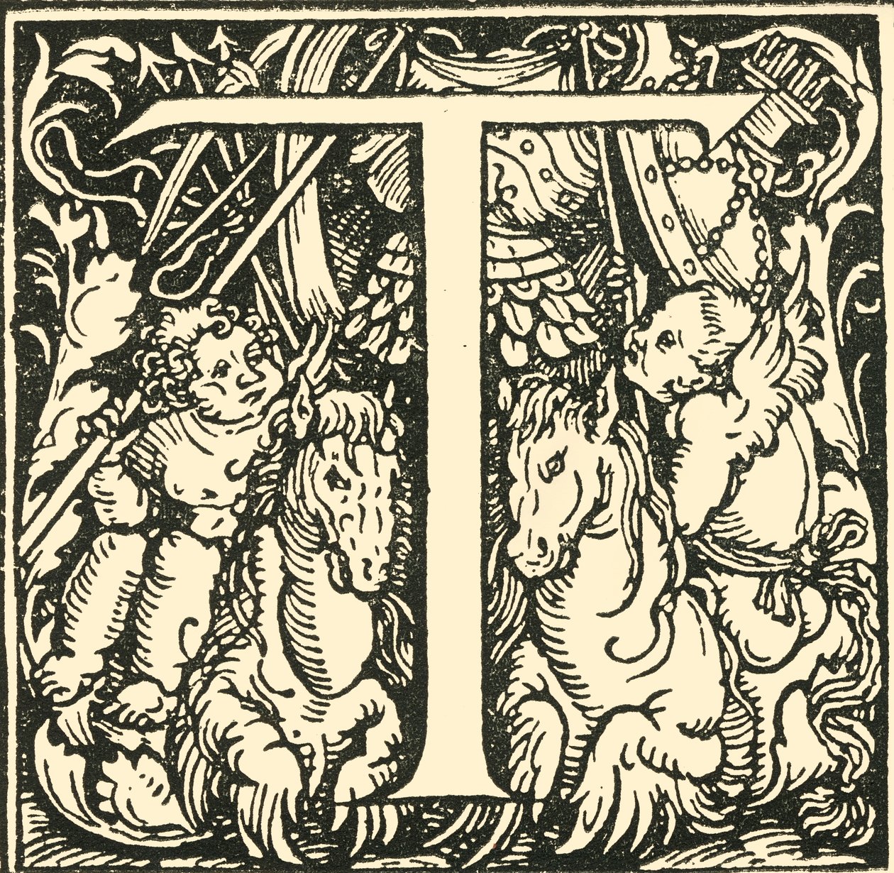 T - Um alfabeto de Hans Weiditz, c1520-1521, 1908. de Hans Weiditz