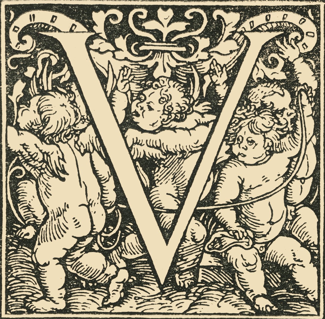 V - Um alfabeto de Hans Weiditz, c1520-1521, 1908. de Hans Weiditz