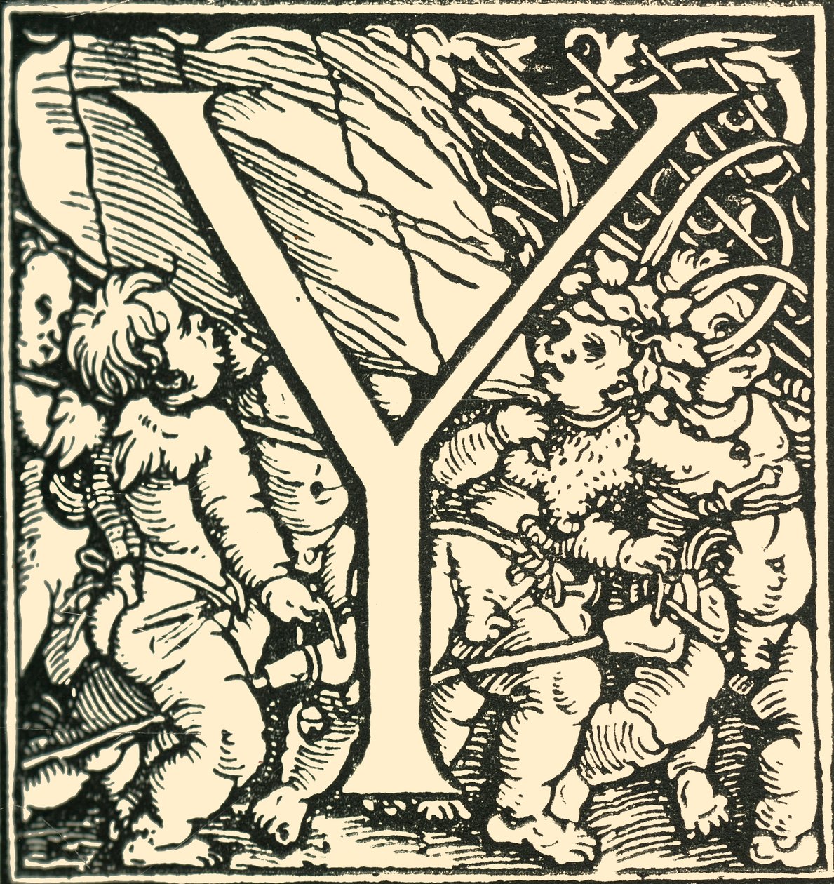 Y - Um alfabeto de Hans Weiditz, c1520-1521, 1908. de Hans Weiditz