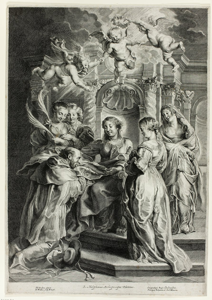 Santo Ildefonso diante da Virgem de Hans Witdoeck