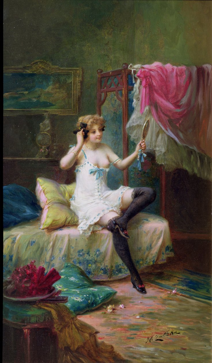 A senhora no seu Boudoir de Hans Zatzka