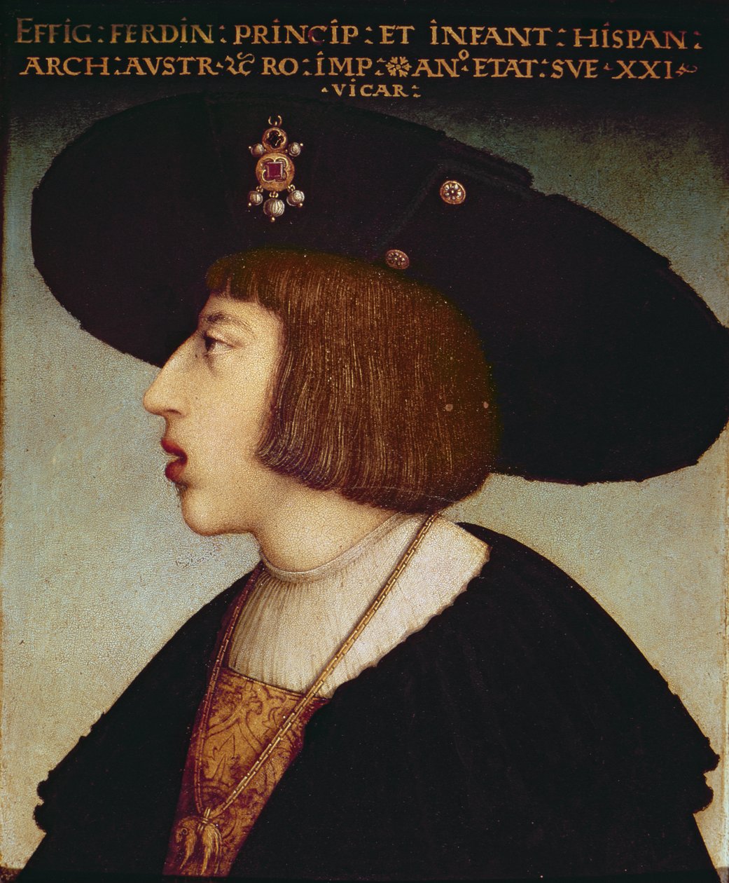 Retrato de Fernando I, Sacro Imperador Romano de Hans or Johan Maler