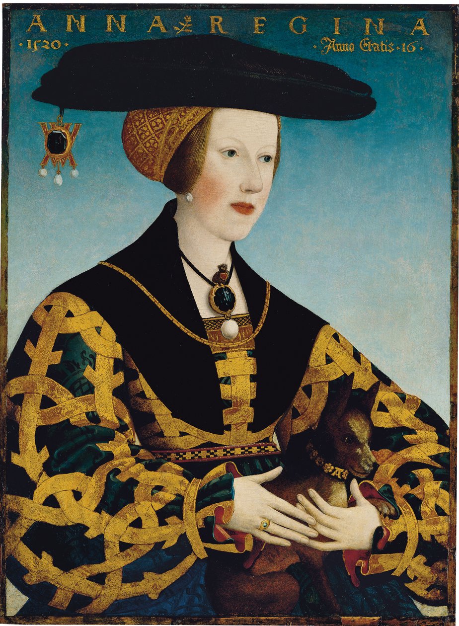Retrato da rainha Ana da Hungria de Hans or Johan Maler