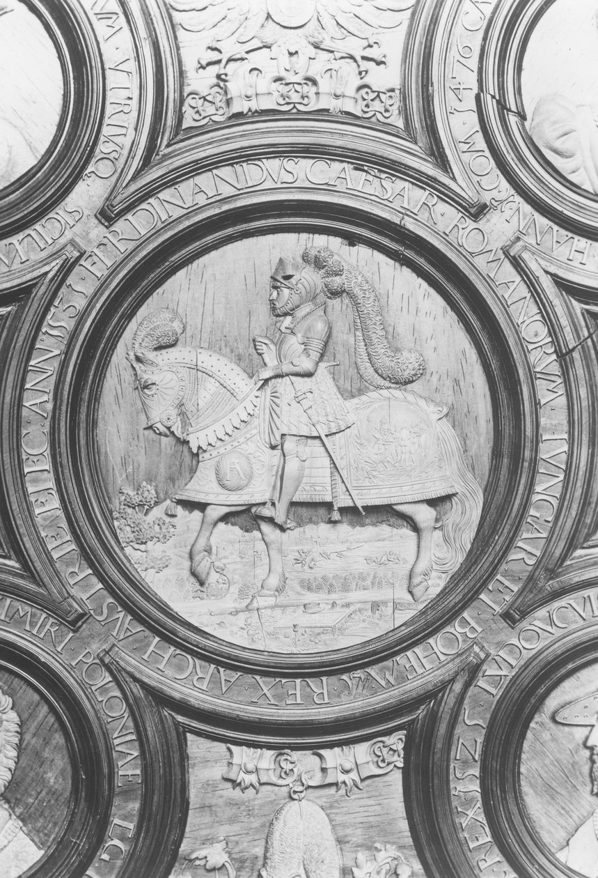 Ferdinand I de Habsburgo (madeira) de Hans, the younger Kels
