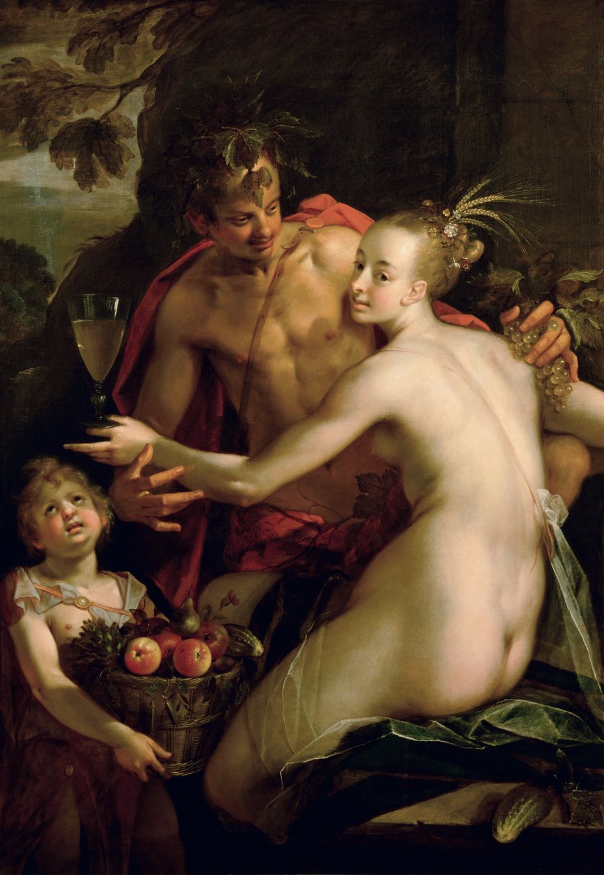 Baco, Ceres e Amor () de Hans von Aachen