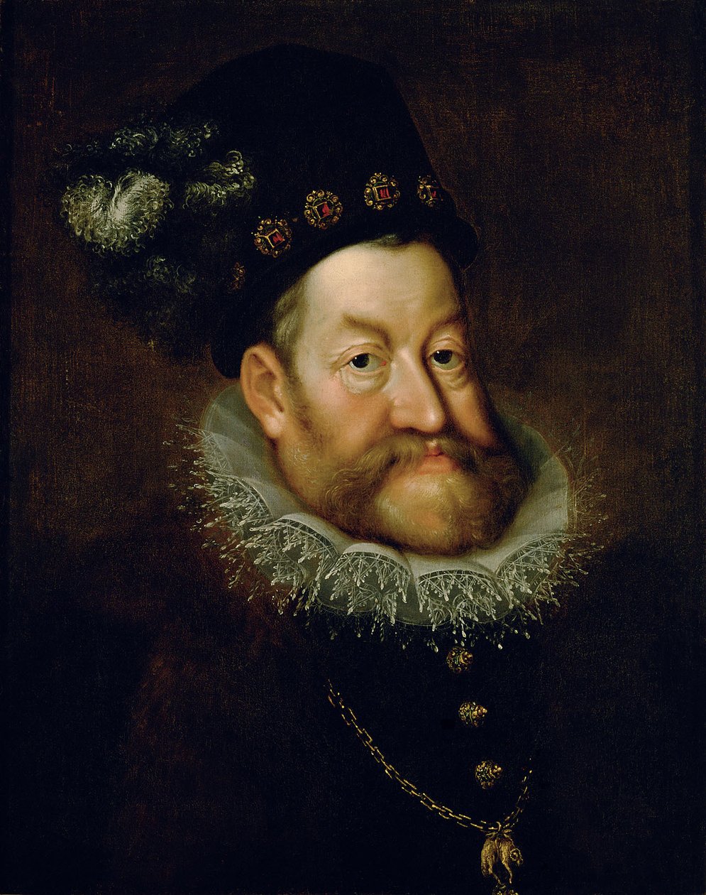 Alemão: Kaiser Rudolf II. (1552-1612) Retrato do Imperador Rudolf II de Hans von Aachen