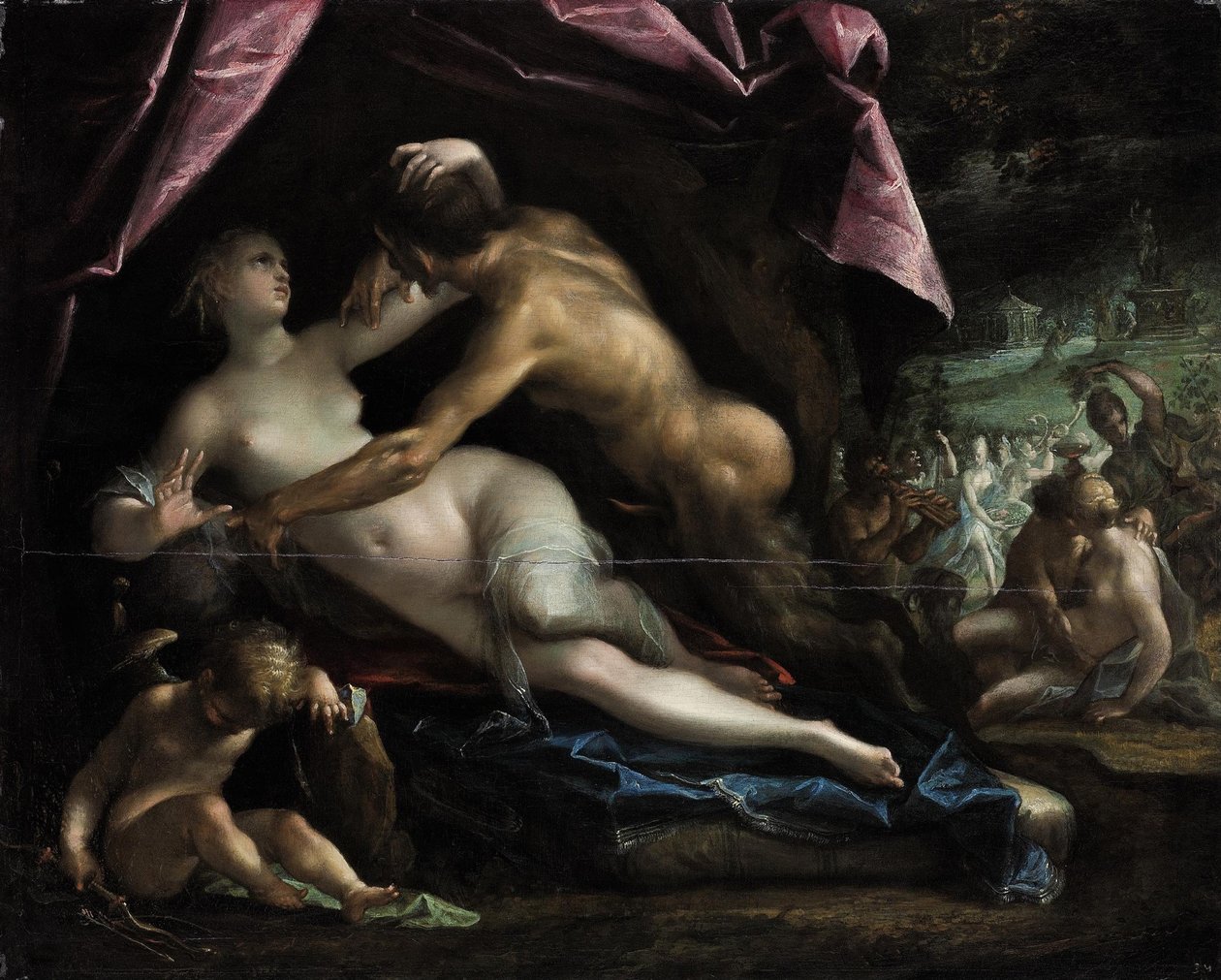 Pan e Selene de Hans von Aachen