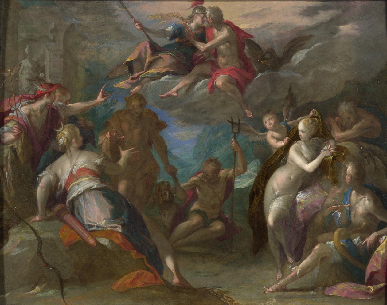 O espanto dos deuses, 1590s de Hans von Aachen