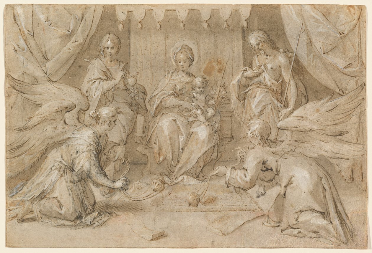 A Madona Entronizada com São João Batista e São João Evangelista de Hans von Aachen