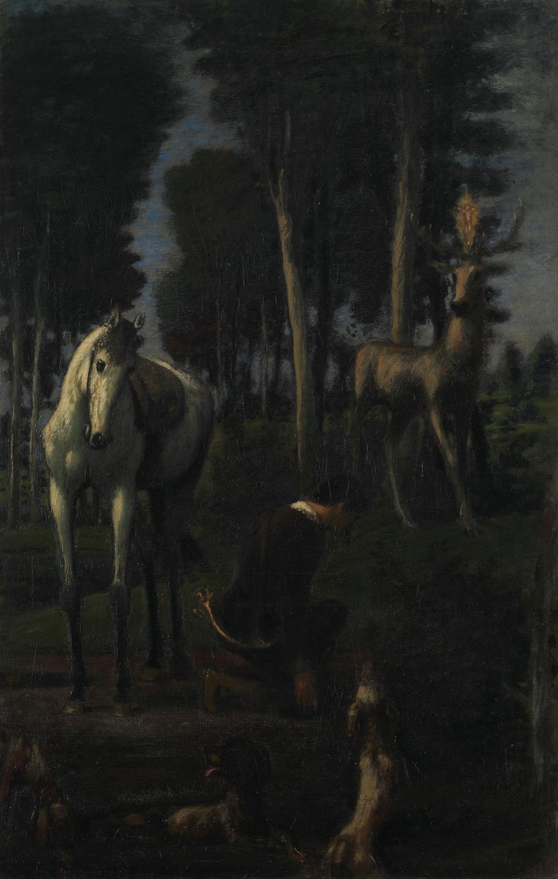 Os três cavaleiros II: São Huberto de Hans von Marées