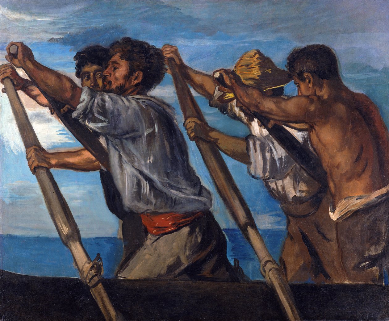Remador. Estudo para os frescos na Estação Zoológica de Nápoles de Hans von Marées