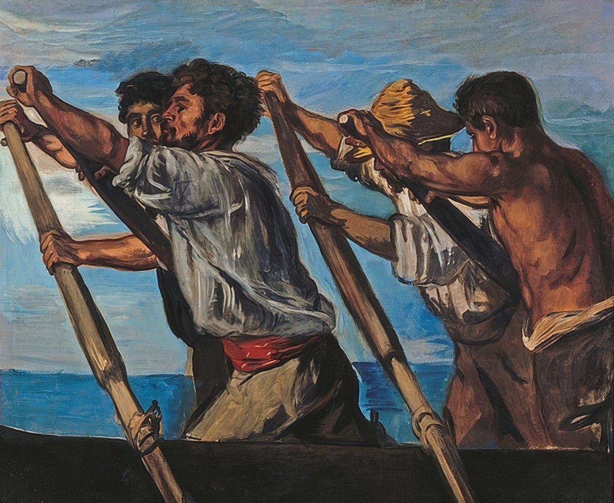 Os remadores. 1873 de Hans von Marées