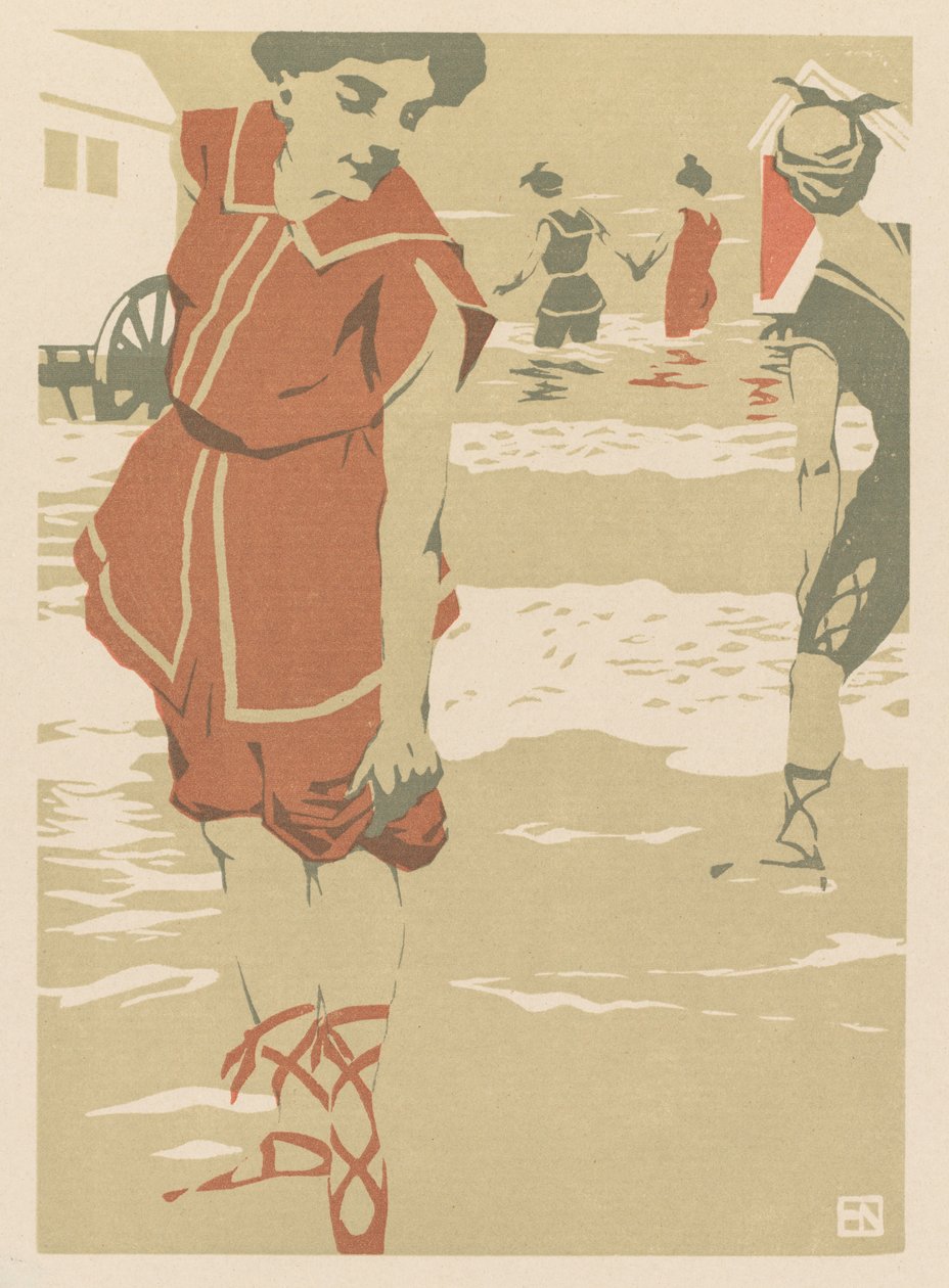 Banhistas, c. 1900. de Hans von Newmann
