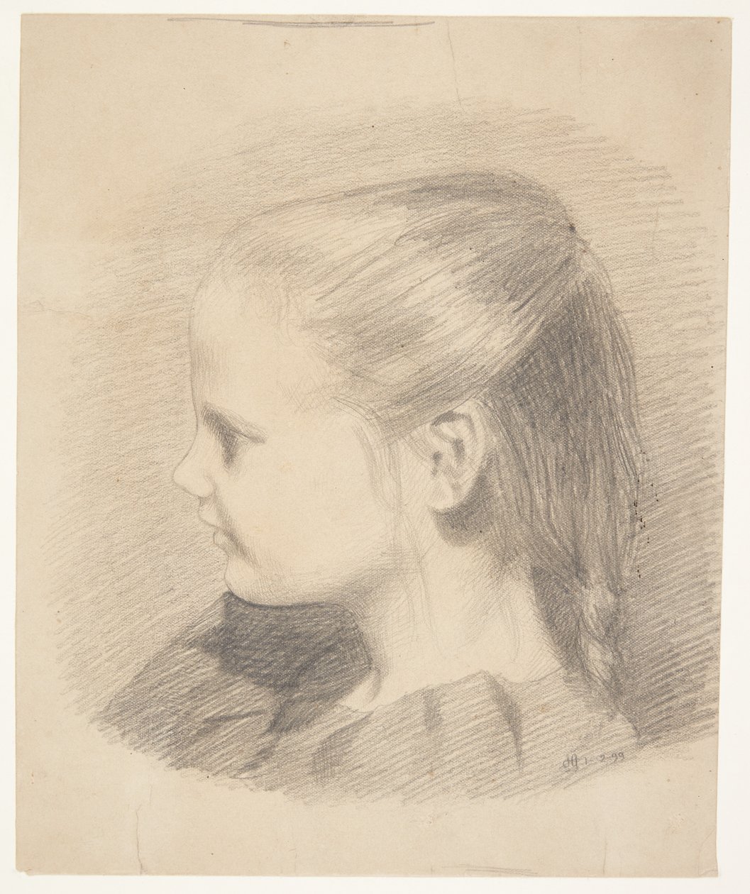 Retrato de Else Aagesen quando criança; mais tarde casou-se com Plaun de Harald Giersing