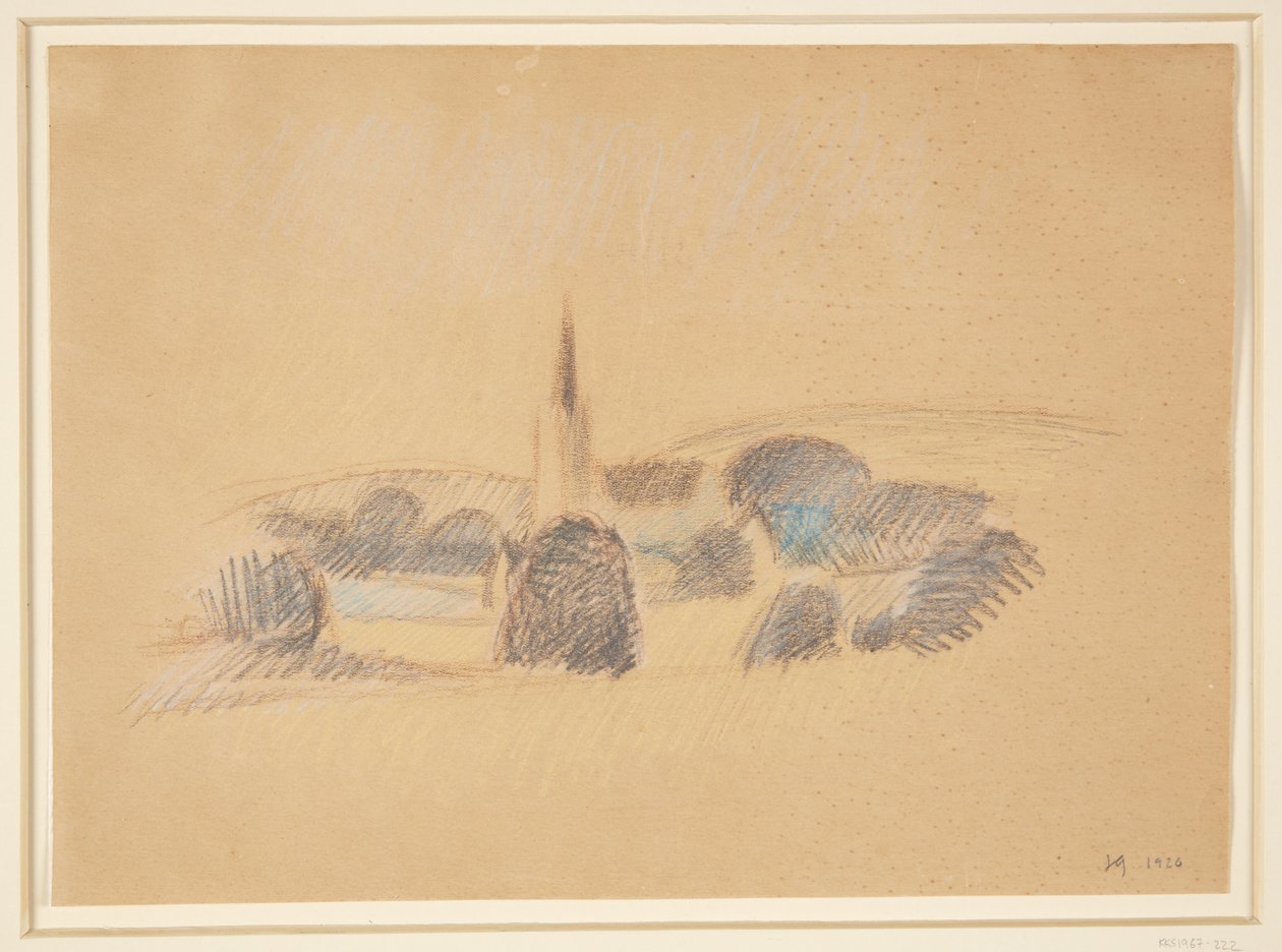 Vista para a Igreja de Svanninge de Harald Giersing