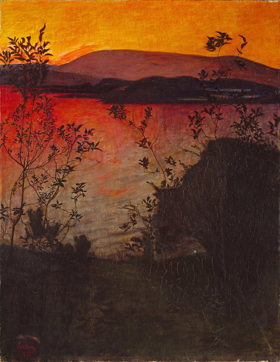 Brilho da noite de Harald Oscar Sohlberg