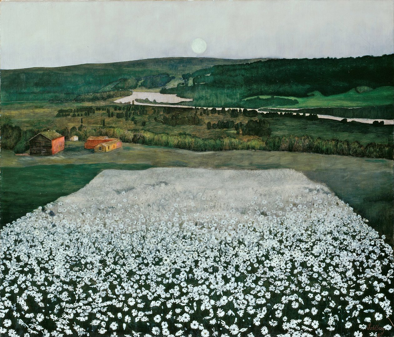 Prado de flores no norte de Harald Oscar Sohlberg