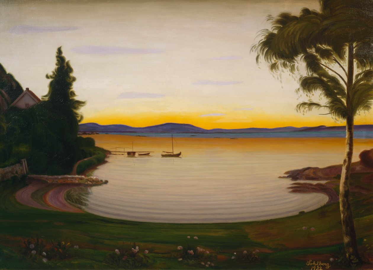 Noite tranquila, Nærsnes de Harald Oscar Sohlberg