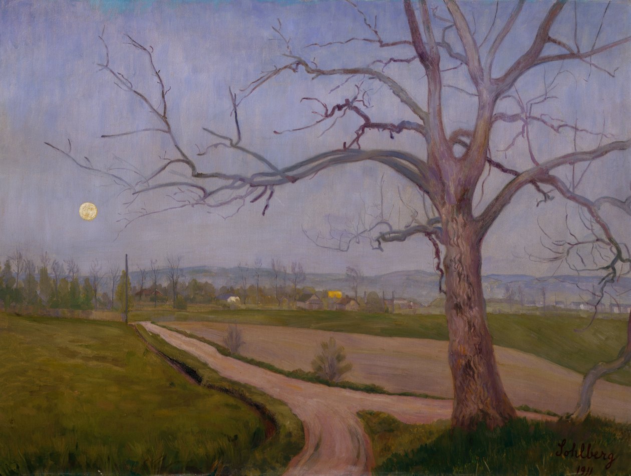 Noite de primavera em Vestre Aker de Harald Oscar Sohlberg