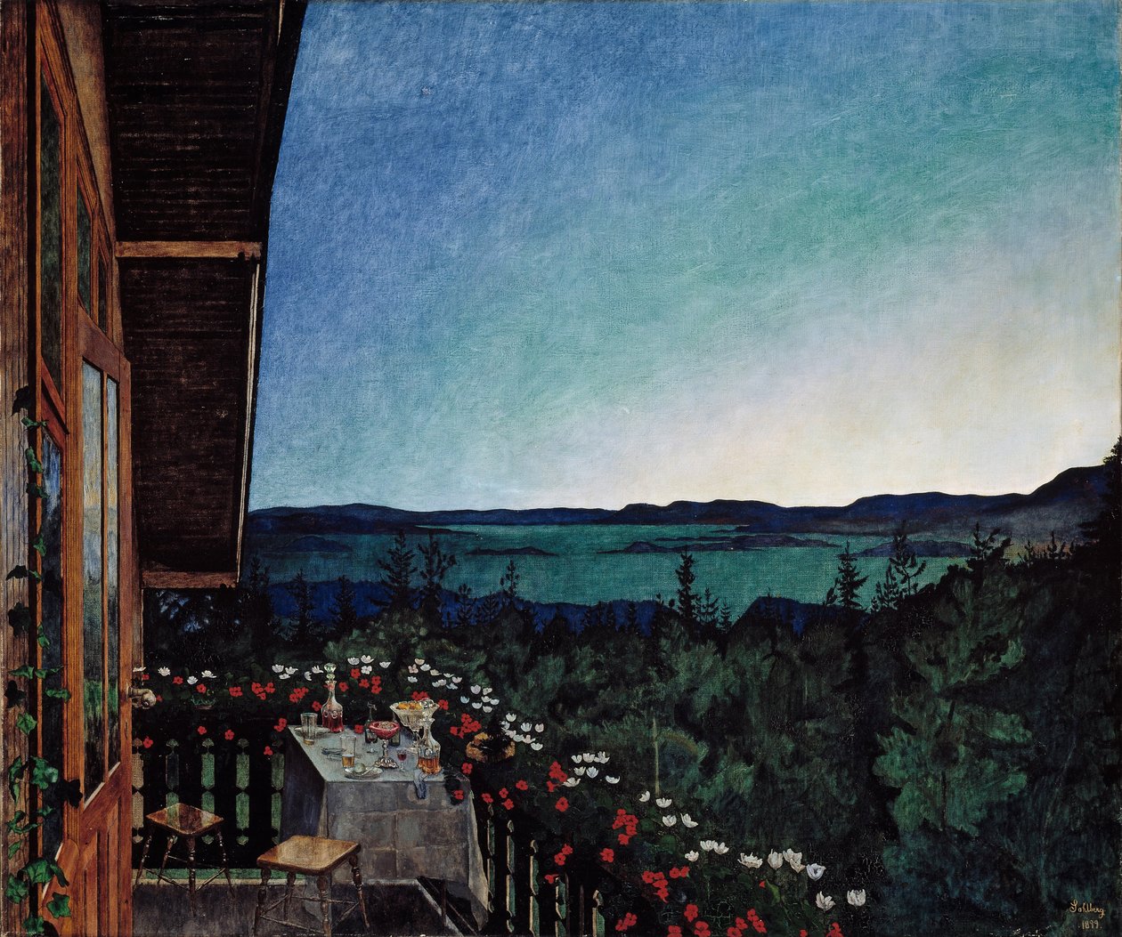 Noite de Verão de Harald Oscar Sohlberg