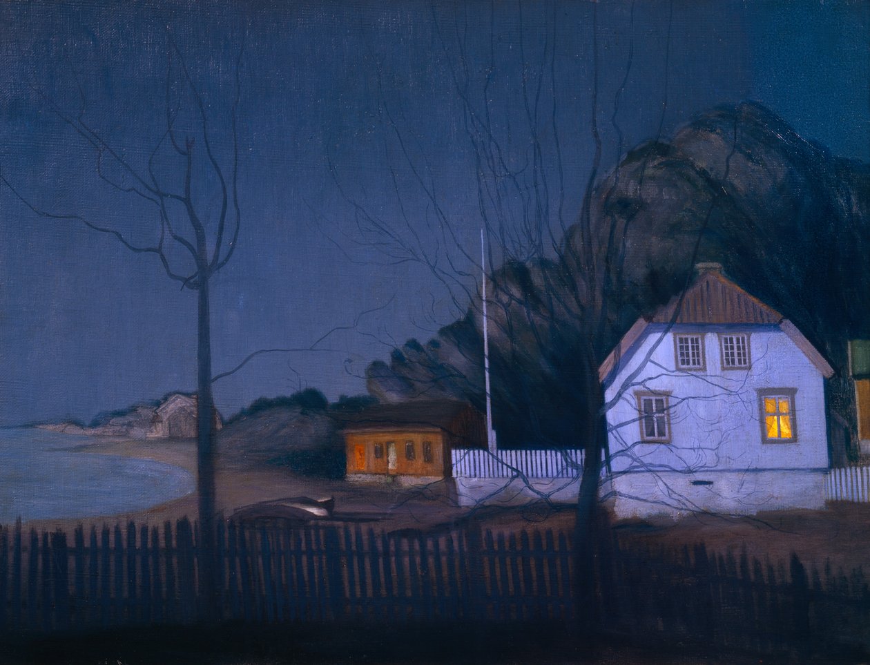 A Mansão e o Pequeno Agricultor (óleo sobre tela) de Harald Oscar Sohlberg