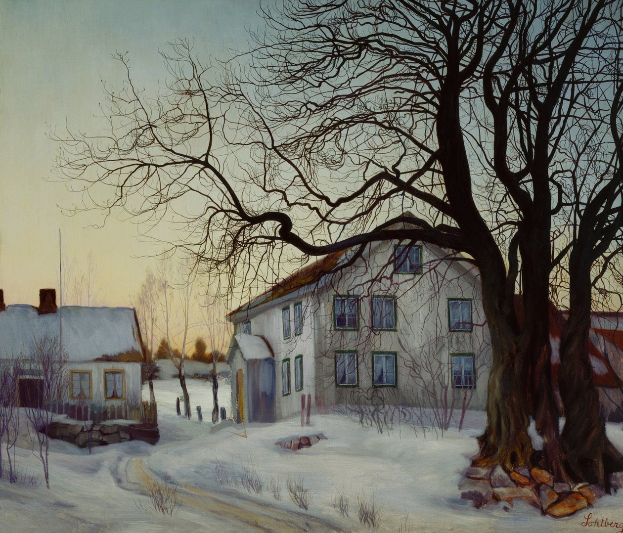 Noite de inverno de Harald Oscar Sohlberg