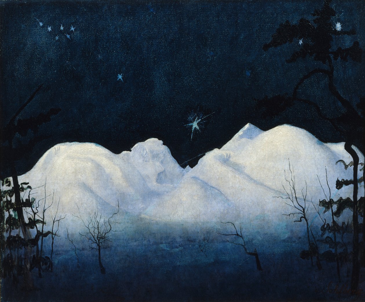 Noites de Inverno nas montanhas de Harald Oscar Sohlberg