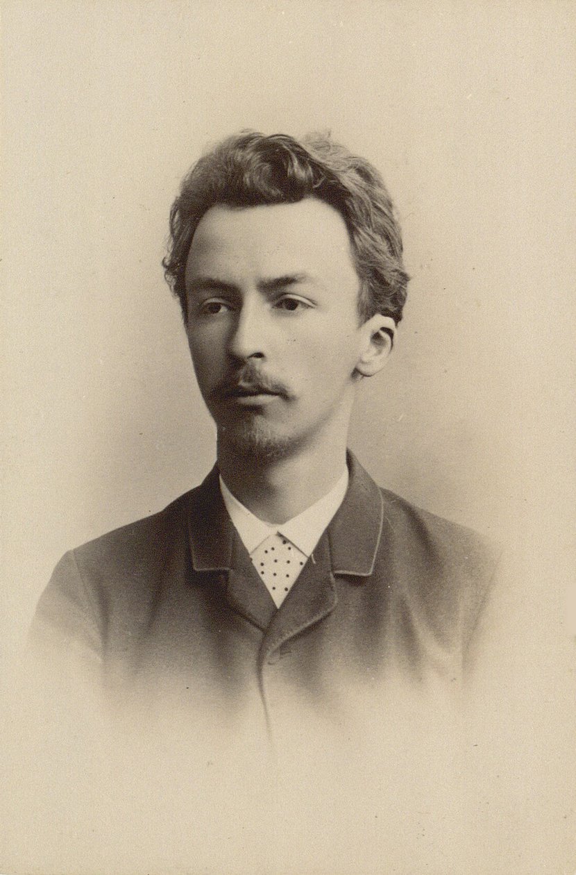 Retrato de Vilhelm Hammershøi 1864-1916, 1889. de Harald Riise