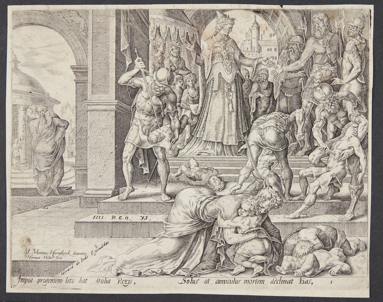 Athaliah destruindo a progênie real de Harmen Jansz. Muller
