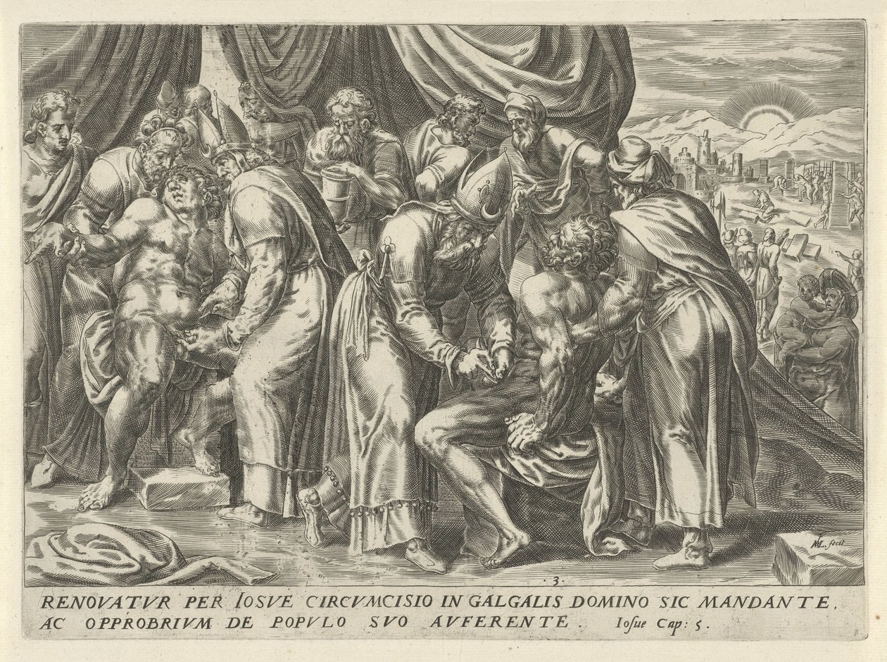 Circuncisão dos israelitas
A história de Joshua (título da série) de Harmen Jansz Muller