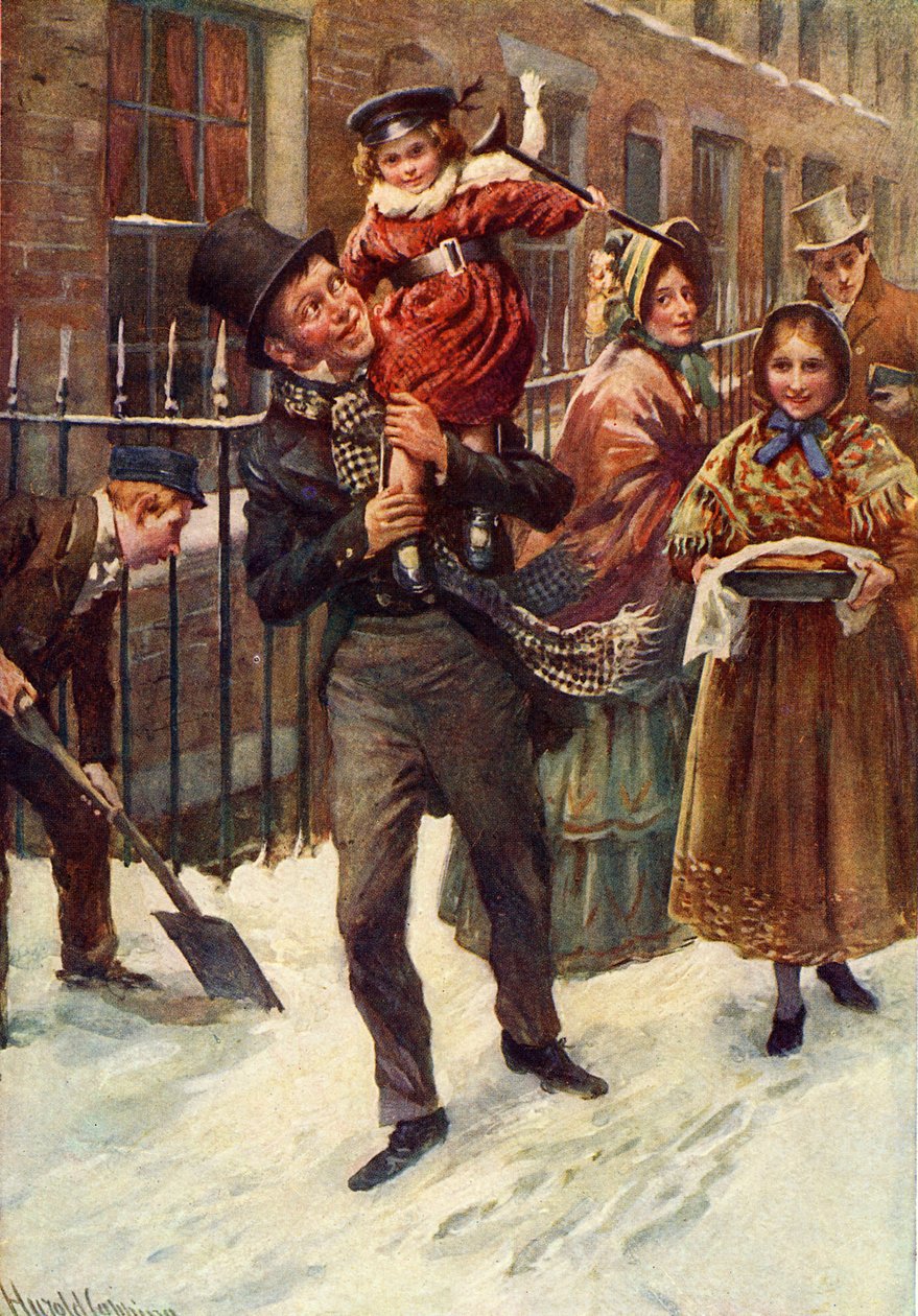 Uma canção de natal de Charles Dickens de Harold Copping