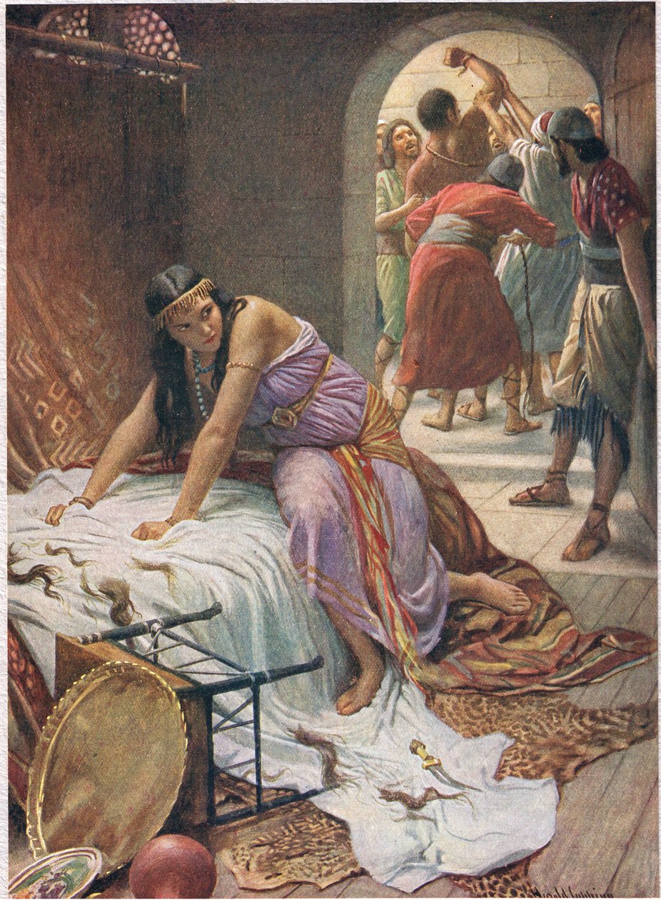 Delilah, ilustração de &39;Mulheres da Bíblia&39;, publicado pela The Religious Tract Society, 1927 de Harold Copping