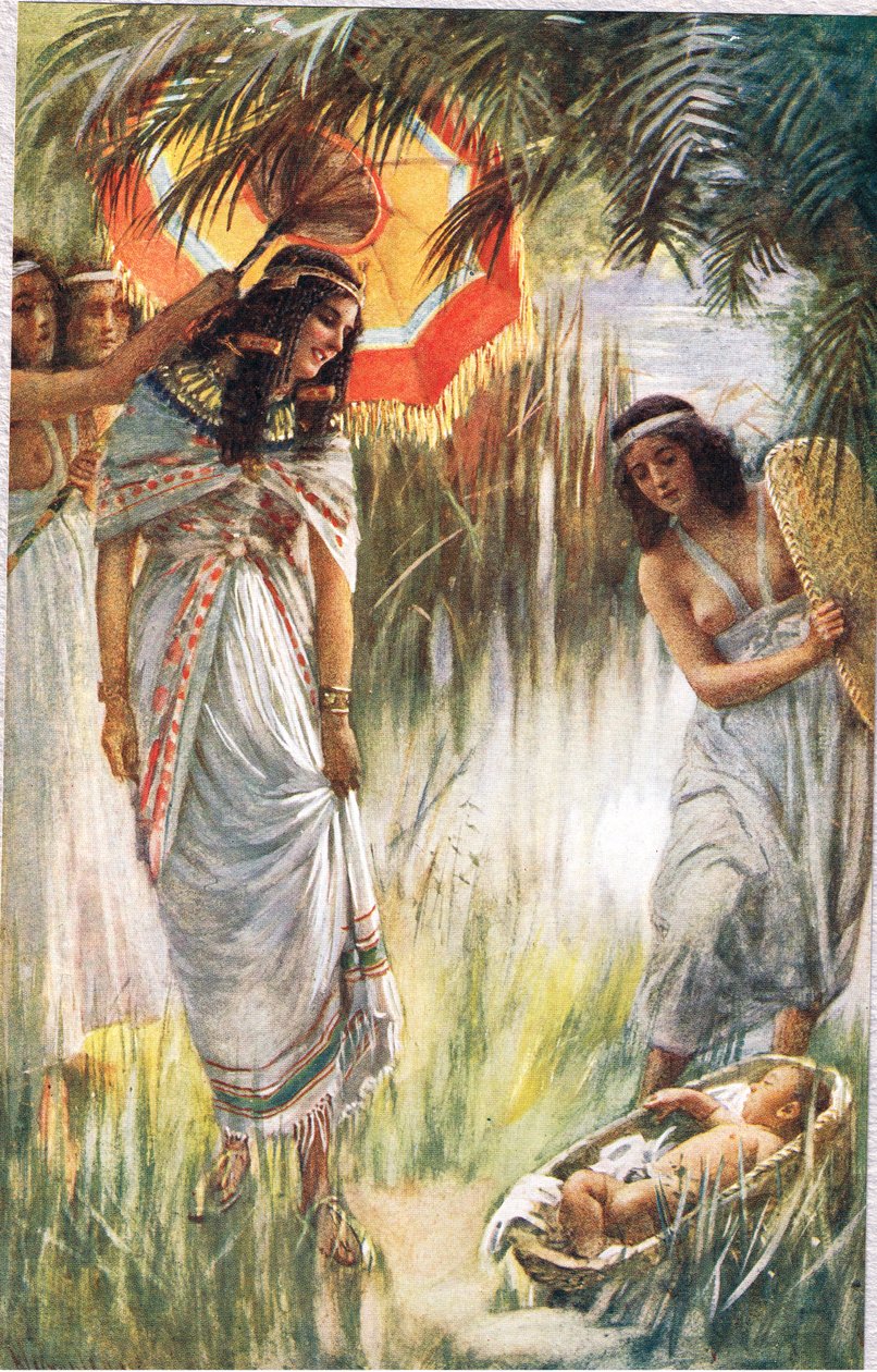 Filha do Faraó, ilustração de &39;Mulheres da Bíblia&39;, publicada pela The Religious Tract Society, 1927 de Harold Copping