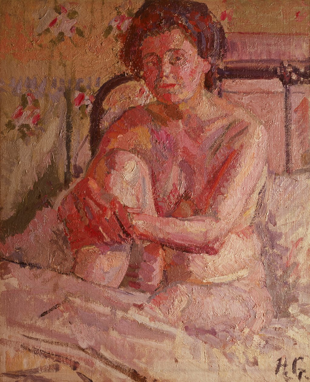Nu em uma cama de Harold Gilman