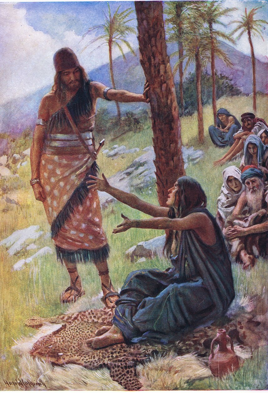 Deborah e Barak, ilustração de imagens que ensinam a série de coroa, 1920 de Harold Copping