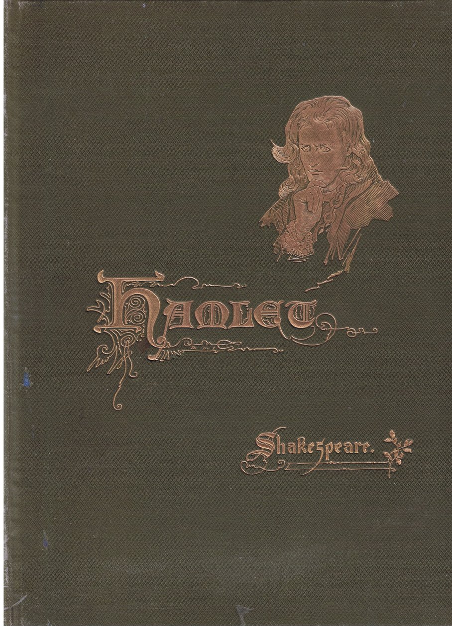 Design de placa de capa, ilustração de Hamlet de Harold Copping