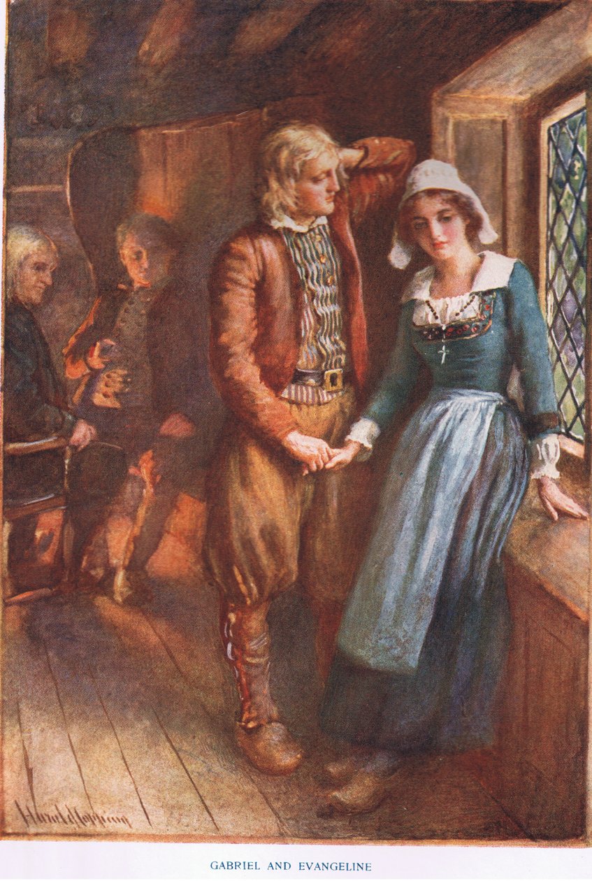 Gabriel e Evangeline de Harold Copping