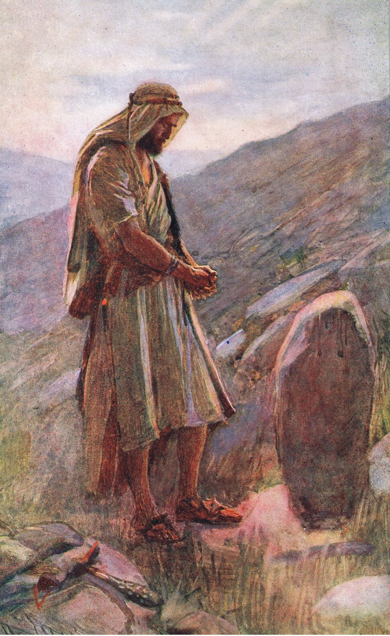 Jacobs voto, ilustração de imagens que ensinam a série de coroa, 1920 de Harold Copping