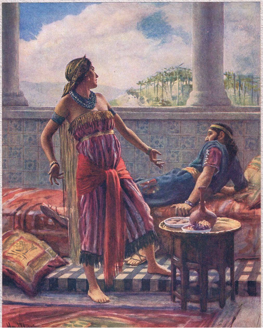 Jezebel, ilustração de "Mulheres da Bíblia", publicada pela The Religious Tract Society de Harold Copping
