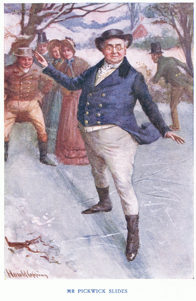 Senhor Pickwick desliza, década de 1930 de Harold Copping
