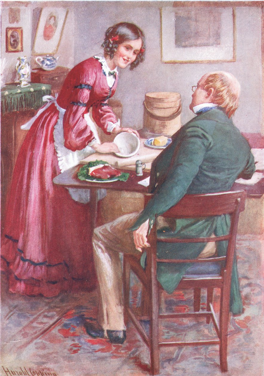 Ruth Pinch faz um Pudding, ilustração para 