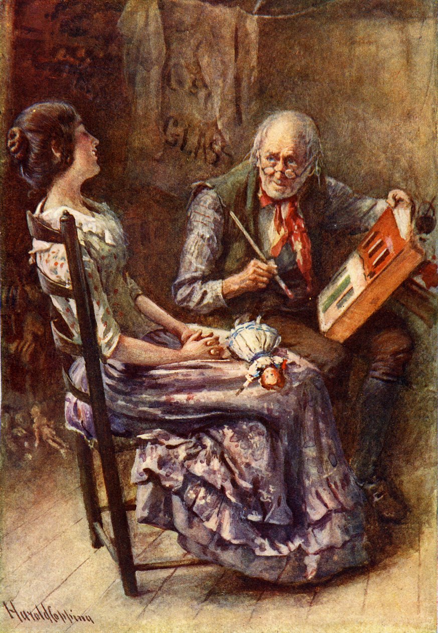 O grilo na lareira por Charles Dickens de Harold Copping