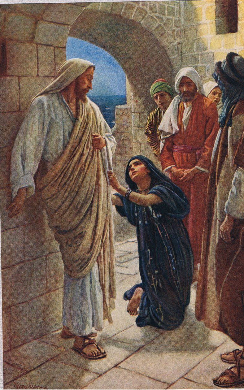 A Mulher de Canaã, ilustração de &39;Mulheres da Bíblia&39;, publicada pela The Religious Tract Society, 1927 de Harold Copping