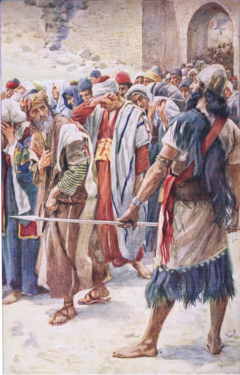 Os cativos da Babilônia, ilustração de imagens que ensinam a série de coroa, 1920 de Harold Copping