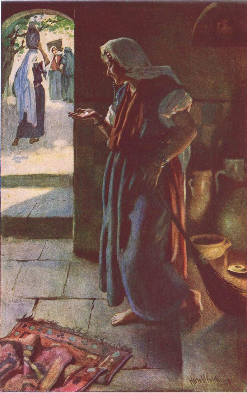 A peça de prata perdida, ilustração deHarold Copping Pictures: The Crown Series, c.1920s de Harold Copping