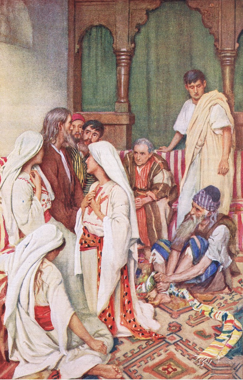 A pregação de Ágabo, ilustração de Harold Copping Pictures: The Crown Series, c.1920s de Harold Copping