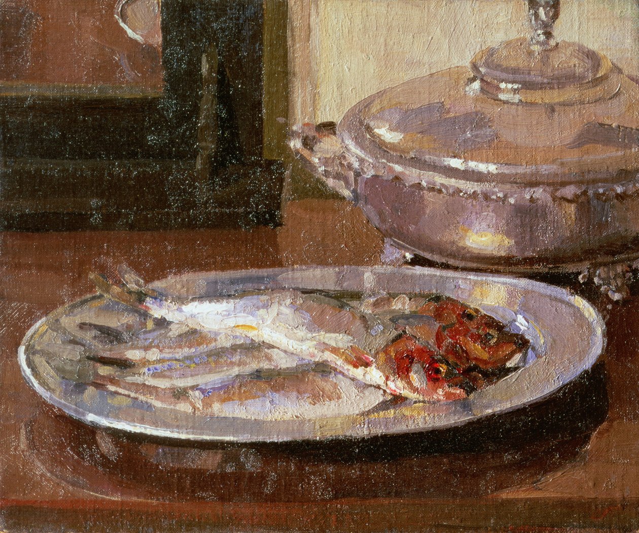Peixe em uma placa de Harold Gilman