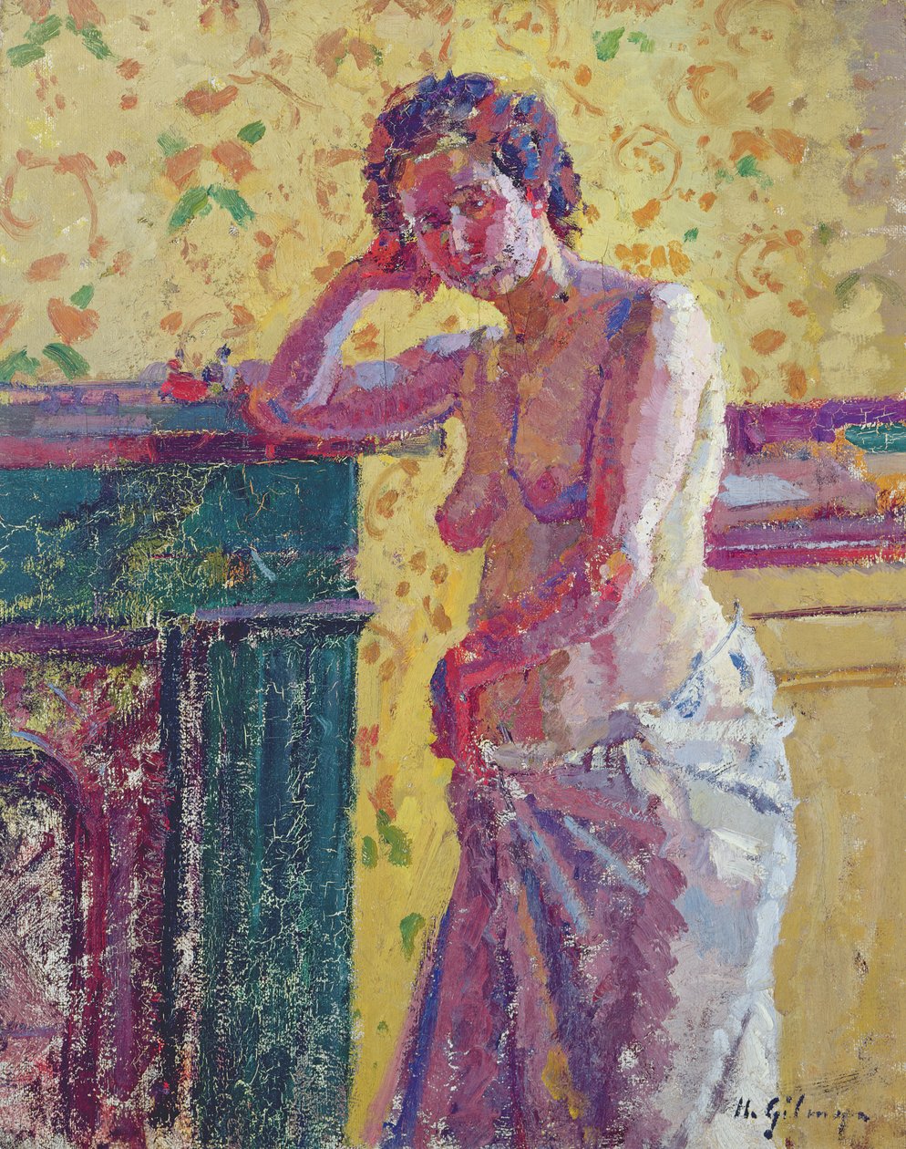 Interior com nude (óleo sobre tela) de Harold Gilman