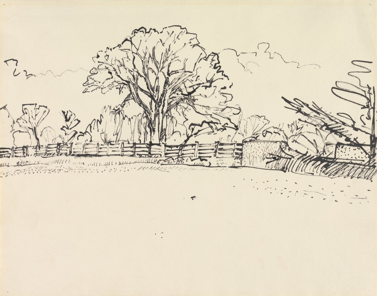 Paisagem com uma Cerca de Harold Gilman
