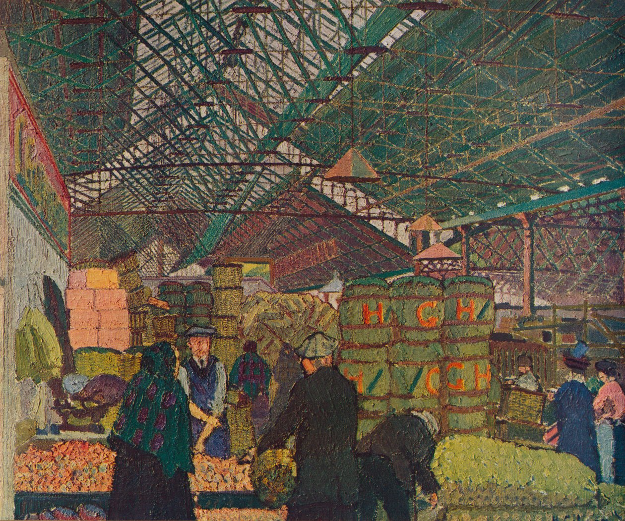 Mercado de Leeds, c1913 1935 de Harold Gilman